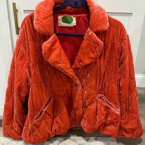 Anthropologie Crushed Velvet Jacket